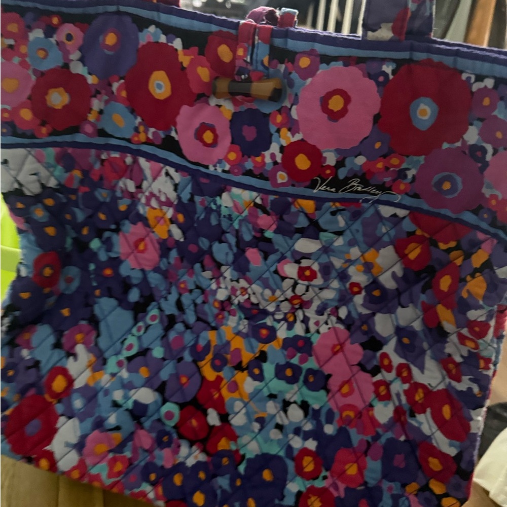 Vera Bradley Purple Multi Floral Quilted Tote